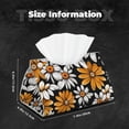 thumbnail image 5 of Salouo Yellow White Daisy Pattern Pattern Long Tissue Box Cover Rectangular–Plus Size Tissue Box Holder Modern LeatheLarge Tissue Holder for Bathroom Car & Office Decor, 5 of 7
