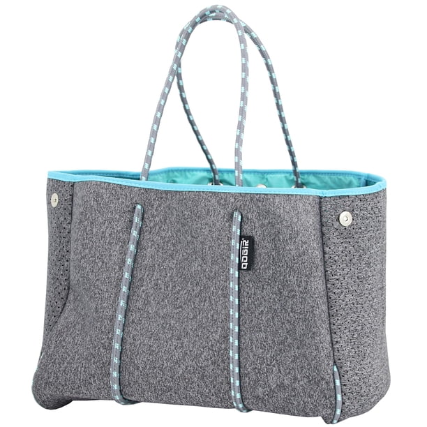 Bolso de Playa Tote QOGiR Neopreno Multipropósito Elegante Gris