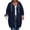 Navy, variant on Women Long Zip Up Hoodie Sevevn Oversized Soft Fleece Casual Hooded Jacket Multiple Colors L-XXXXL Daily Wear