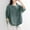 Green, variant on QUNYINEY Short Sleeve Womens Tshirts Casual Solid Crew Neck Tops Summer Cotton Linen Loose Pullover Tops for Women