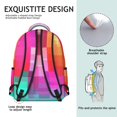 thumbnail image 5 of Pink and Red Checkered Pattern Backpack for School, Cute School Bag with Adjustable Shoulder Straps and Padded Back, 15.3"x11"x7.1", 5 of 5