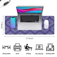 thumbnail image 5 of Long Mouse Pads for Desk,Purple Ethnic Geometric Pattern Desk Mats on Top Of Desks, Desk Mouse Pad Extra Large with 3mm Non-Slip Base and Stitched Edge for Gaming,Office,Work,Home 31.5"x11.8", 5 of 6