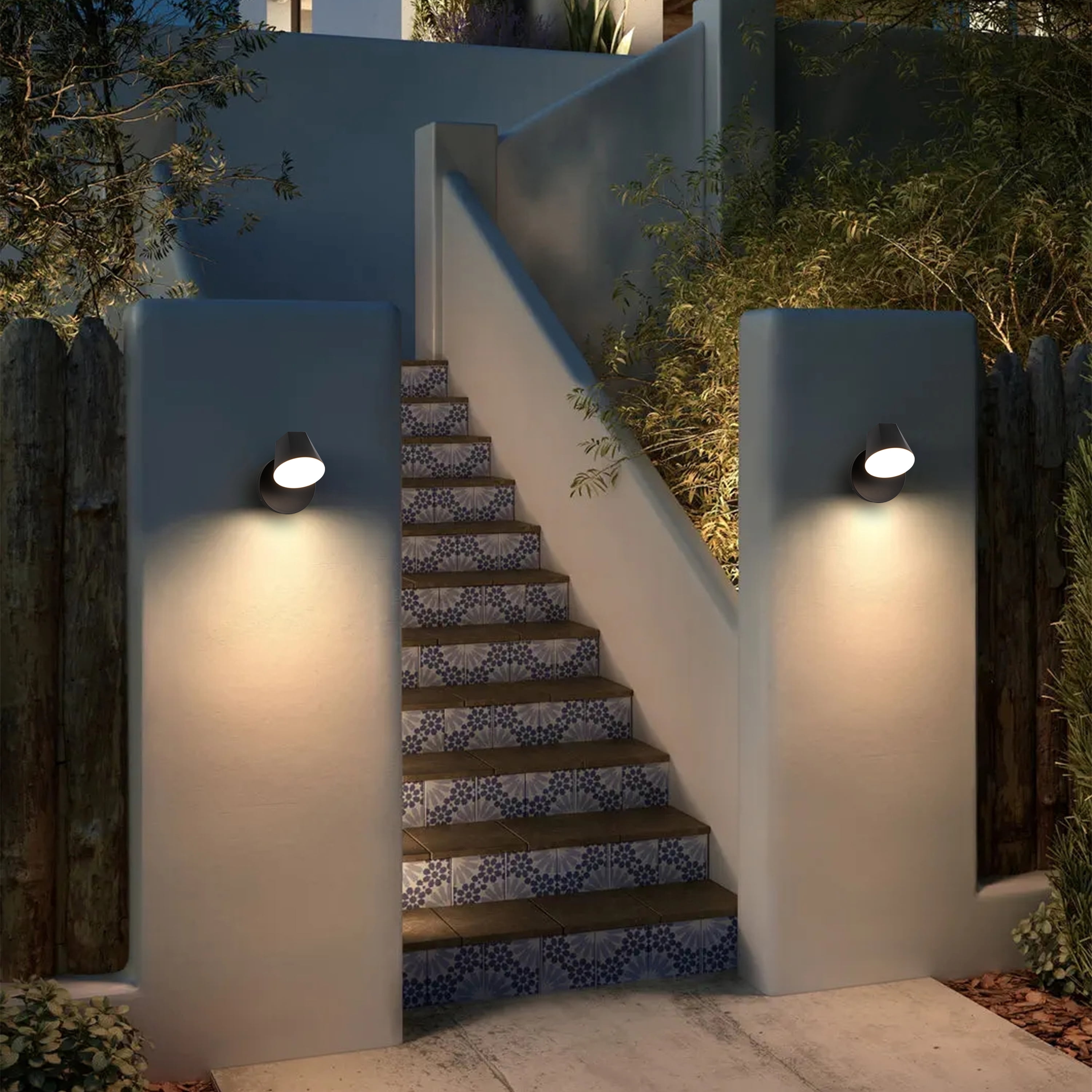 C Cattleya Modern Black Aluminum LED Outdoor Indoor Wall Light with Adjustable Head