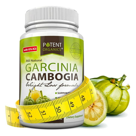 Pure Garcinia Cambogia Extract - 60 Capsules - 95% HCA - Best Weight Loss Supplements - Healthy Digestive System - Natural Appetite