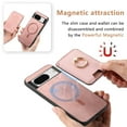 thumbnail image 2 of Allytech Google Pixel 8a Case, Detachable Magnetic Wallet Case with Card Holder & Ring Stand, Support Car Mount, Premium PU Leather Shockproof Durable Protective Slim Case Cover - Pink, 2 of 11