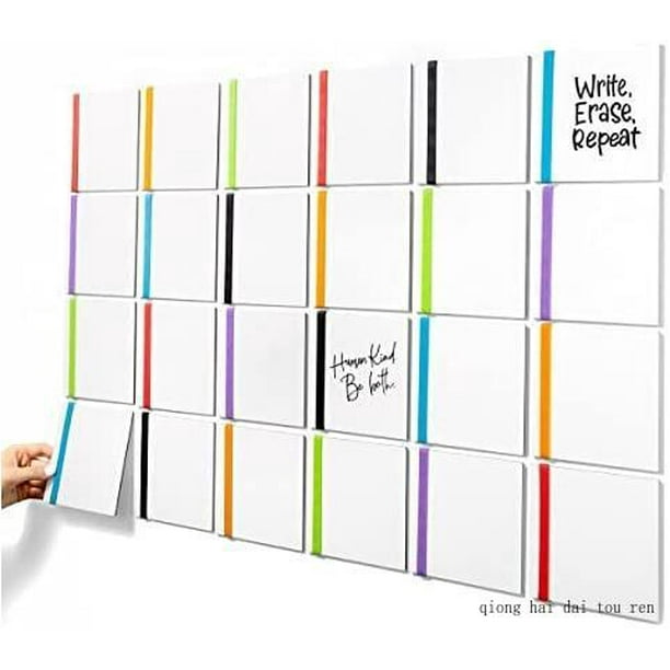 Dry Erase Mini Tiles 5X5 Square 24Pack Handheld Stackable