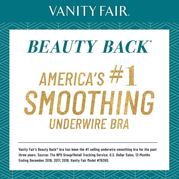 Vanity Fair Women's Full Figure Beauty Back Smoothing Bra (36C-42H),  Underwire-Deco Rose 