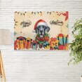 thumbnail image 2 of Merry Christmas Santa Great Dane Scarf Twinkling Lights Xmas Holiday Horizontal Matte Canvas Poster Danes Dog Lover Gifts Wall Art Home Decor - 00022, 2 of 5
