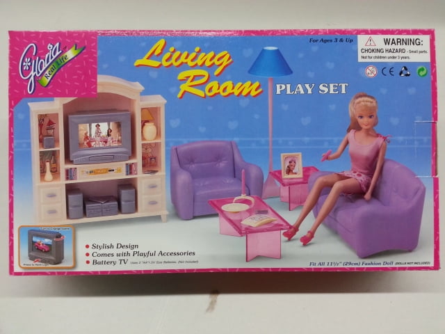My Fancy Life Barbie Size Dollhouse Furniture Leisure Living Room Play Set 