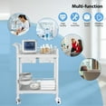 thumbnail image 2 of Rocita Medical Trolley, Rolling Cart Mobile Trolley Cart with 2 Tier 330 Lbs Capacity, Platform Carts with 2 Drawers, Buckets  & 360°Rotate Wheels, 2 of 6