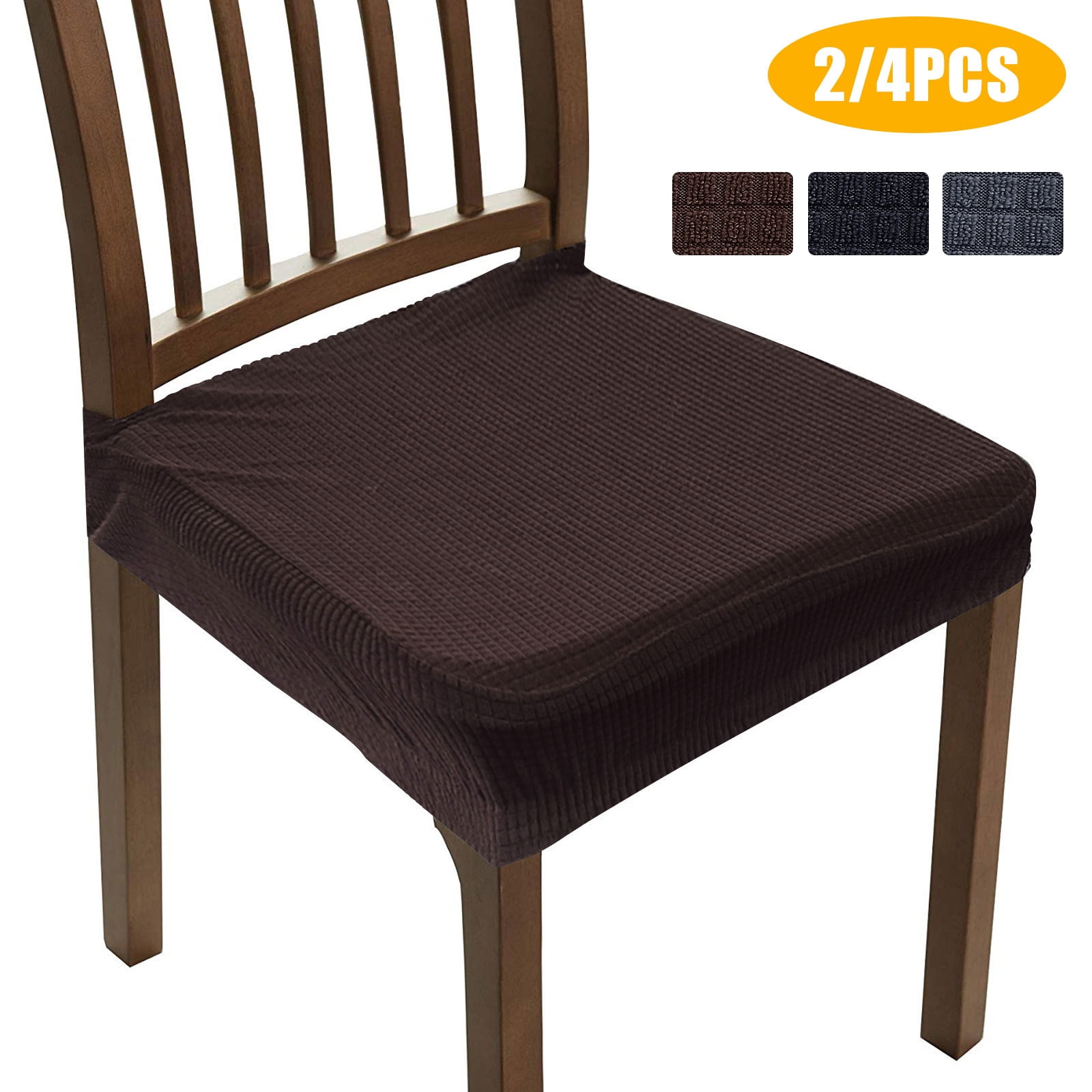 TSV Stretch Dining Chair Seat Covers, 4/2Pcs Waterproof Removable