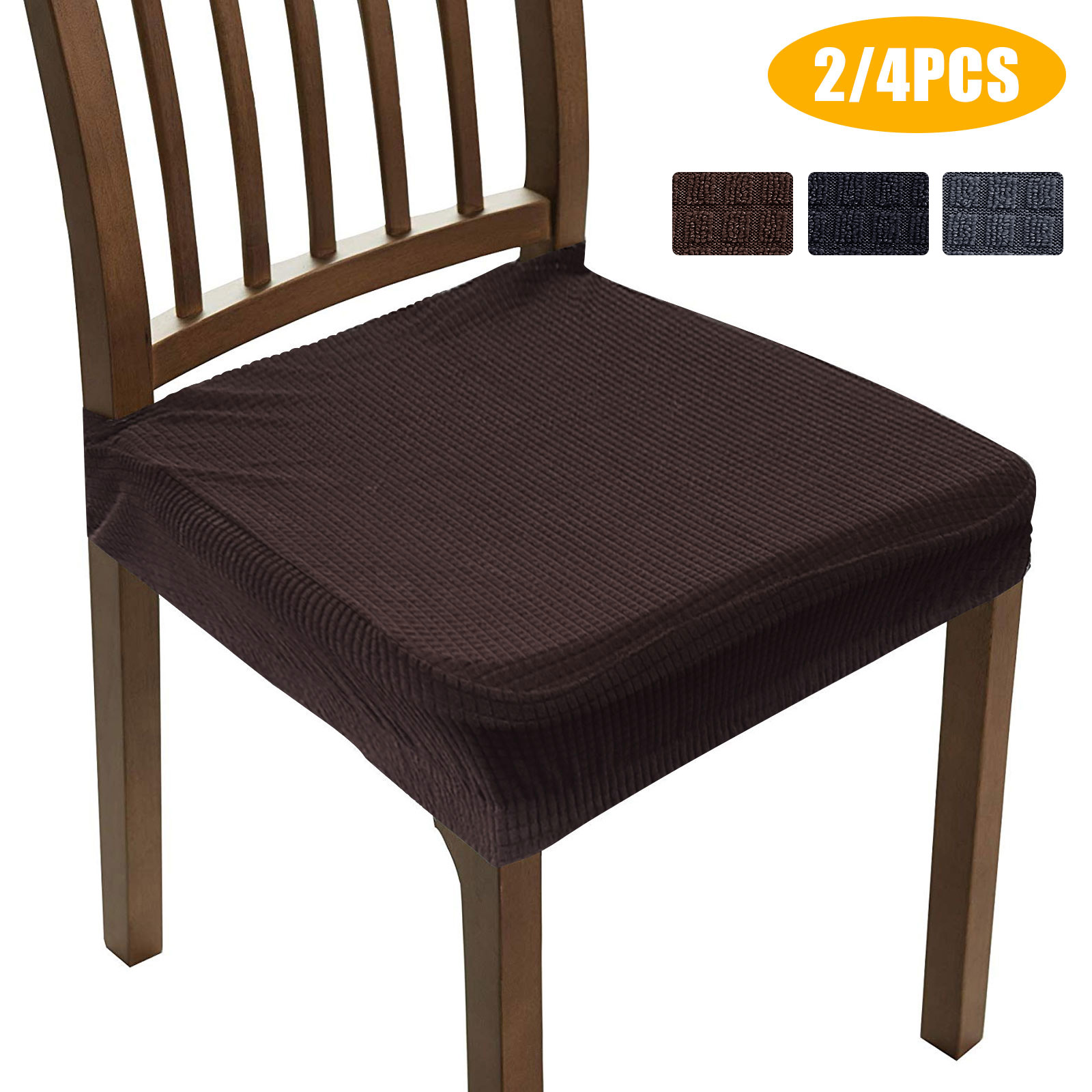 Waterproof Stretch Dining Chair Seat Protector Cover Removable Kitchen Slipcover