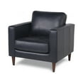 thumbnail image 3 of Bickford Navy Blue Colored Leather Chair, 3 of 10