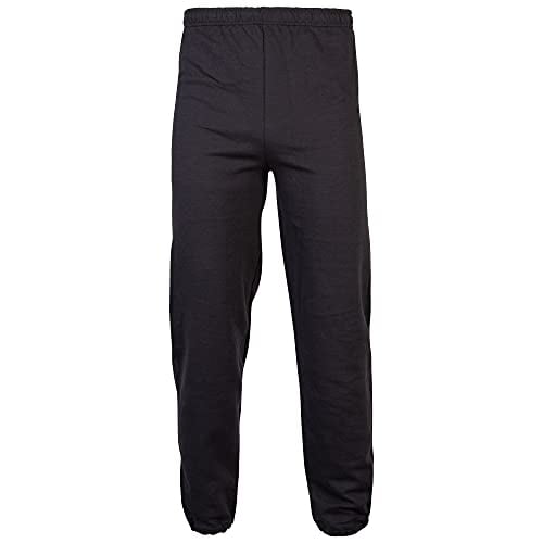 Gildan Men's Fleece Elastic Bottom Sweatpants, Style G18200, 1-Pack, Black, Small