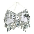 thumbnail image 3 of Top de danza del vientre, sujetador, ropa de club, carnaval, regalo, accesorios llamativos, atuendo de baile Blanco, 3 of 8
