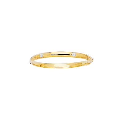 14K Gold Shiny Bangle with Clasp and Nail Head Liberia Ubuy