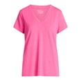 thumbnail image 5 of Time and Tru Women's Slub V Neck Tee with Short Sleeves, Sizes XS-XXXL, 5 of 5