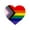 Heart Daniel Quasar Flag, variant on Silicone Pride Heart Button Pins, Multicolor, 2-Piece