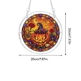 thumbnail image 4 of Halloween Acrylic Puzzle Suncatcher - 8 Inch Stained Glass Window Hanging Ornament for Car Halloween Tree Porch Patio Decor Spooky Gift, 4 of 7