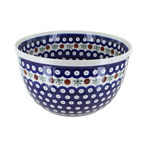 Blue Rose Polish Pottery Nature Medium Mixing Bowl