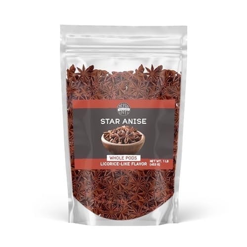 Birch & Meadow Whole Star Anise, 1 lb, Whole Pods, Teas & Baking