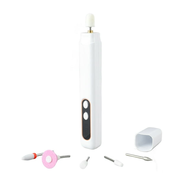 Juego De Taladros Para Uñas, Cabezales De Pulido Luz LED Portátil Eléctrica 300 Mah Kit De Taladro Para Uñas De Fácil Operación 3 Engranajes Para Profesionales Para Salón De