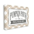 thumbnail image 3 of Stupell Industries Pumpkin Patch Country Sign Autumnal Beige Plaid Graphic Art Gallery Wrapped Canvas Print Wall Art, Design by Lettered and Lined, 3 of 7