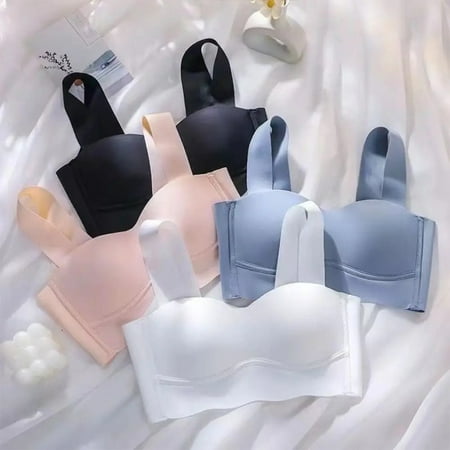 Thin Anti-Sagging Wireless Sports Bra Women Breathable Full Coverage Balconette White S