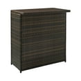 thumbnail image 5 of Outdoor Bar Set with Stools - Patio Bar & Seating - Modern Wicker Bar - Brown Outdoor Furniture, 5 of 10
