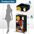thumbnail image 3 of Dresser for Bedroom with 4 Storage Drawers Mid Century Fifties Modern Atomic Retro Luxurious Graphic Print Colors Dressers Chest of Drawers Steel Framed Fabric Closet Organizers for Entryway, 3 of 7