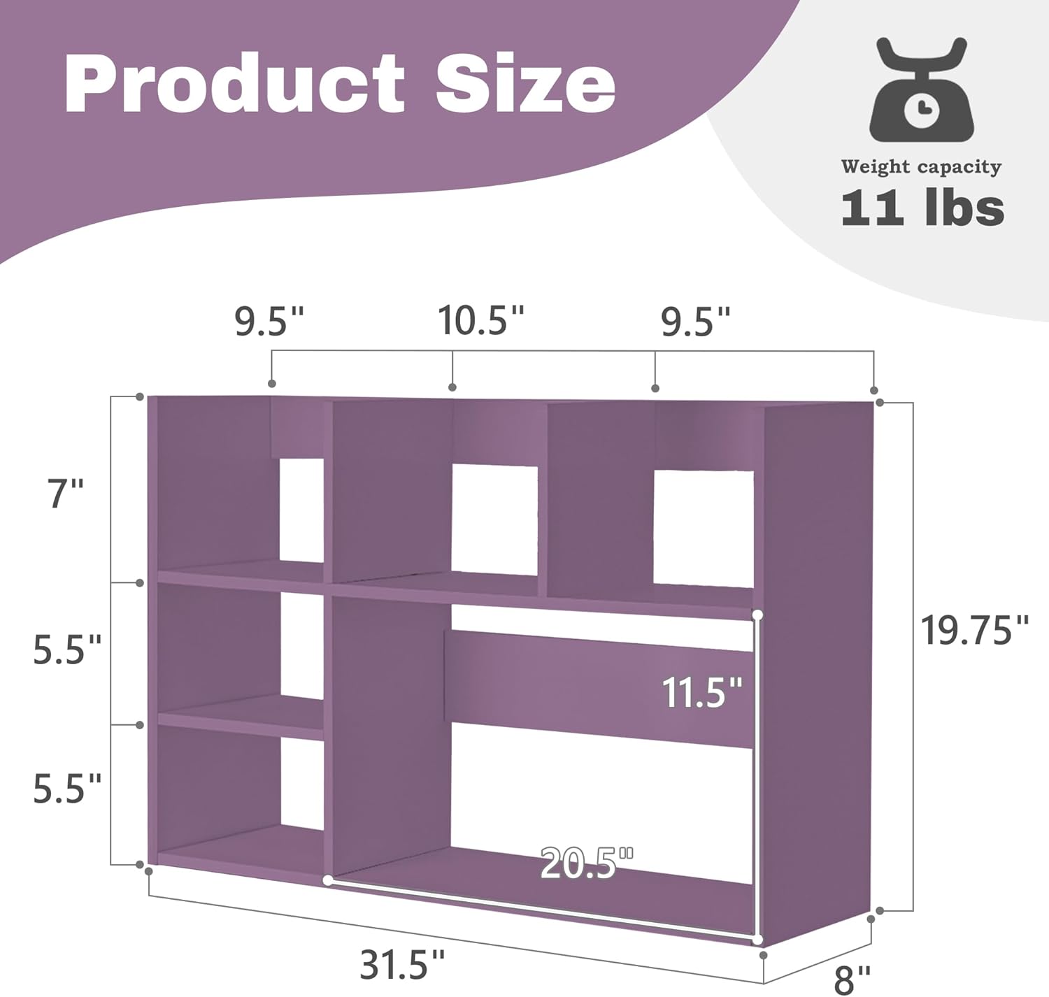 Jerry & Maggie Extra Large Desk Organizer Shelves for Office Organization, Multi Units Storage Rack Home Office Accessories, Office Must Haves Desk Shelf for Top of Desk, Violet