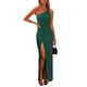 thumbnail image 1 of Vestido PRETTYGARDEN XL Verde Oscuro Maxi con Hombro Descubierto y Abertura Alta, 1 of 7
