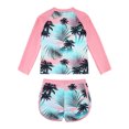 thumbnail image 4 of Usaibhir Girls Rash Guard Swimsuit Scales Print Shirt with Shorts for Sports Girls Swimsuits Size 3-10Y, 4 of 10