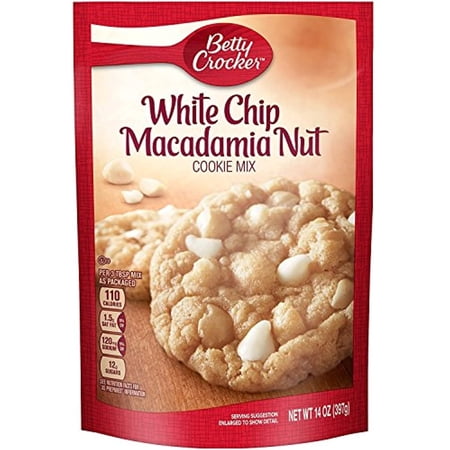 Betty Crocker Cookie Mix Pouch, White Chip Macadamia Nut, 14 Oz ( 2 Pack )
