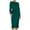 Green, variant on Njagoc3 Womens Long Sleeve Ribbed Midi Dress, Mock Neck, Solid Color, Year - Round Casual & Office Wear, Slim Fit