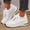 White, variant on YOUYEDIAN Sneakers for Women Fashion Lace-up Breathable Mesh Casual Platform Comfy Sneakers Versatile Soft Mesh Slip On Sport Walking Shoes