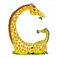 thumbnail image 3 of Ambesonne Giraffe Duvet Cover Set, African Animal Eating, 2-Calking, White Mustard, 3 of 3