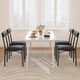 thumbnail image 5 of 2-piece dining sillas forrado con back pu leather kitchen dining sillas negra comfortable seat easy to assemble-classic negra, 5 of 7