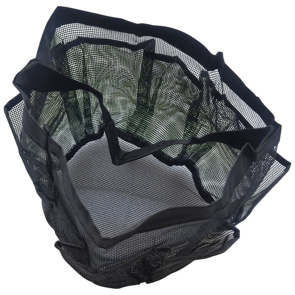 Techtongda Portable Mesh Shower Bathroom Basket Bag Quick Dry Breathable Caddy Tote Black