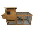 thumbnail image 3 of Pawhut 72 in. Deluxe Wooden Chicken Coop Hen House with Outdoor Run, 3 of 6