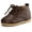 B_dark Brown, variant on Infant Baby Boy Oxford Shoes PU Leather Loafers Rubber and Soft Sole Wedding Dress Shoes Toddler Girl Baby Walking Shoes