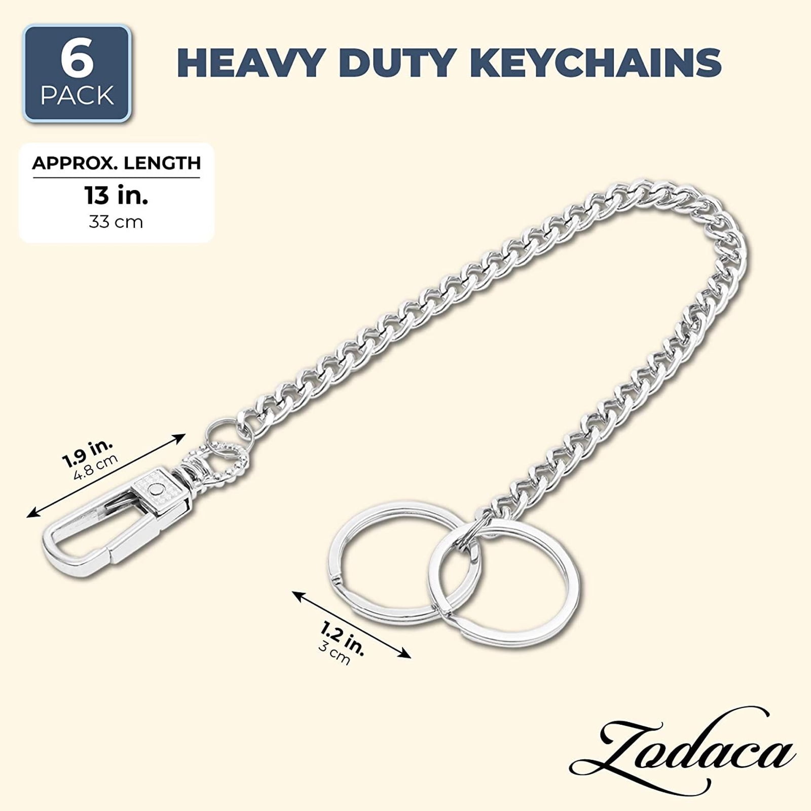 Keychain Heavy Duty Wallet Chain 23 Inch Pocket Key Chain with Lobster  Clasp and Keyrings for Keys and Wallets