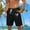 Black(New), variant on PNTUTB Casual Beach Shorts for Men Summer Fashion Print Elastic Waist Drawstring Comfortable Pockets Shorts
