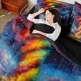 thumbnail image 4 of Homewish Colorful Tornado Twin Bedding Sets 7-Piece for Boys Girls,Gradient Starry Sky Bedding Comforter Set Microfiber,Chic Flowers Jungle Breathable Sheet Sets,Luxury Bedroom Decor,Reversible, 4 of 8