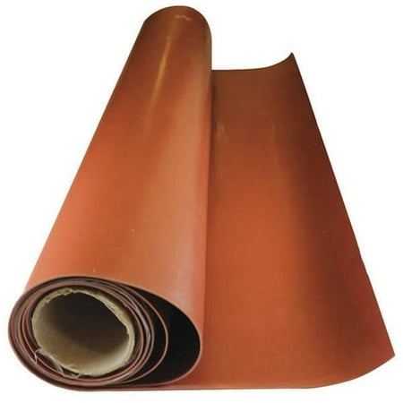 E. James 2830-1-4X6X4 6 in. x 4 ft. Silicone Red Rubber Roll - 30A Plain Backing - 0.25 in. Thickness