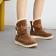 thumbnail image 1 of Botas de nieve Otoño e invierno Punta redonda Moda Botas cortas peludas cálidas Botas de gran tamaño Botas de mujer Wmkox8yii ghj1713, 1 of 7