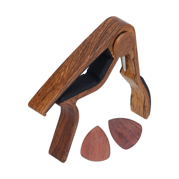 Cejilla de guitarra de madera maciza ANGGREK silenciosa portátil para guitarras acústicas y eléctricas