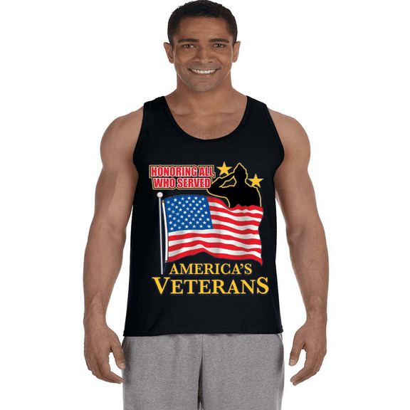 Mens Tank Tops Veterans Day T-shirt Sleeveless Muscle Tee Tanks