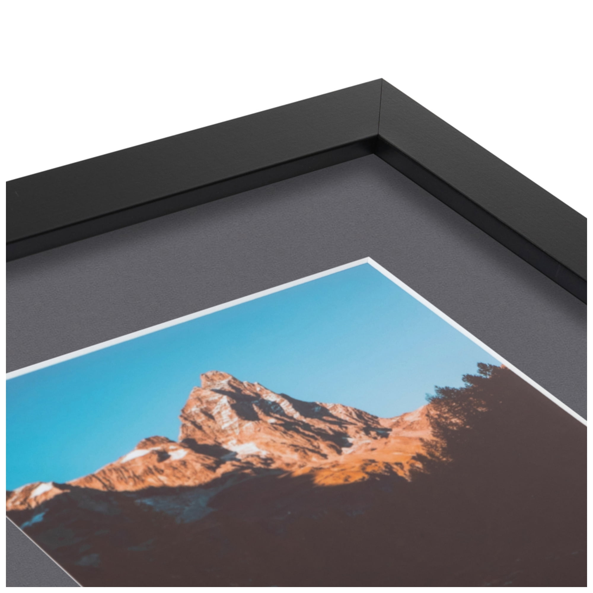 ArtToFrames Collage Photo Picture Frame with 3 - 8x10" Openings, Framed in Black with Mountain Grey and Black Mats (CDM-3926-25)