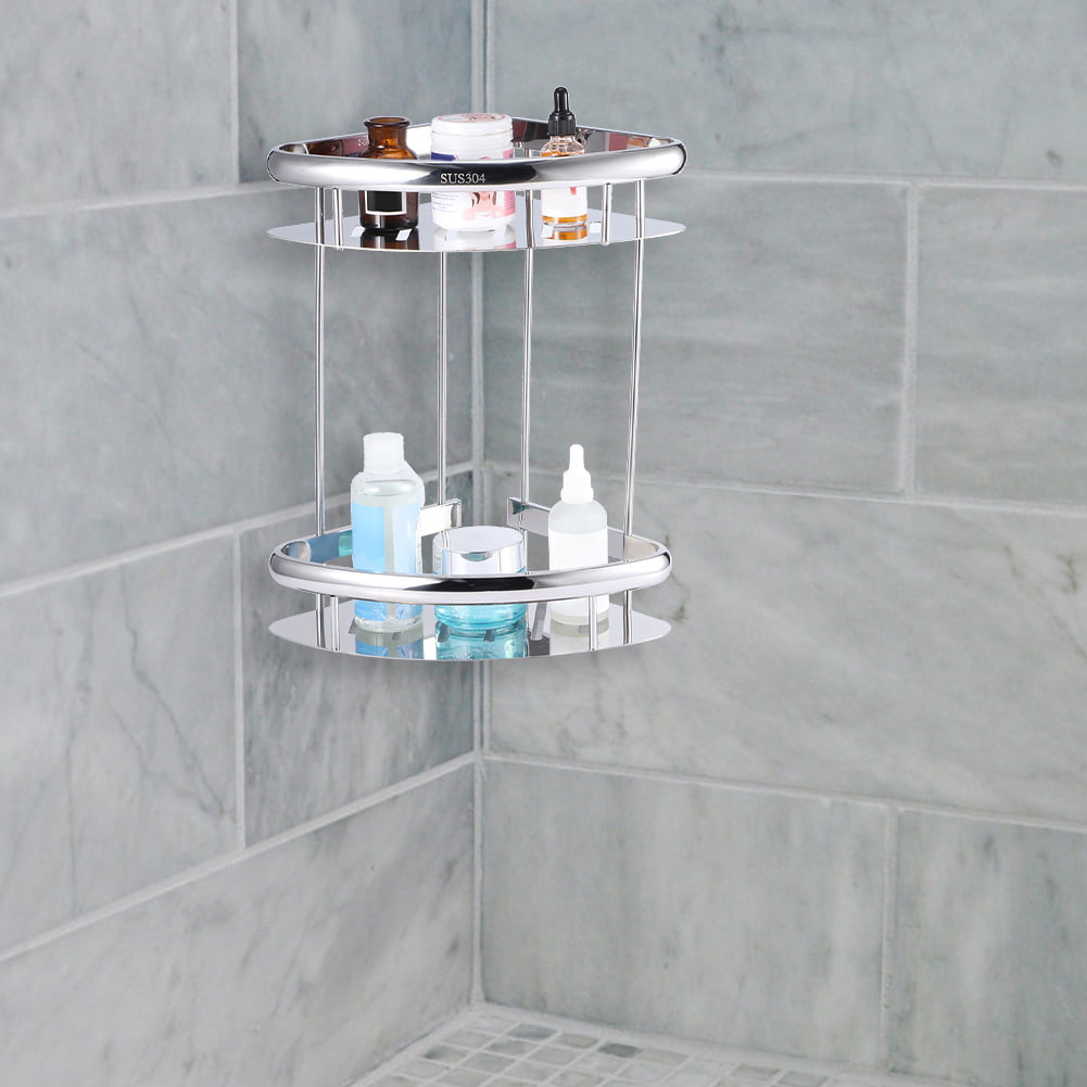 Details about   Bath Organizer Rack Triangular Shower Caddy Shelf Bathroom Corner Storage Holder 